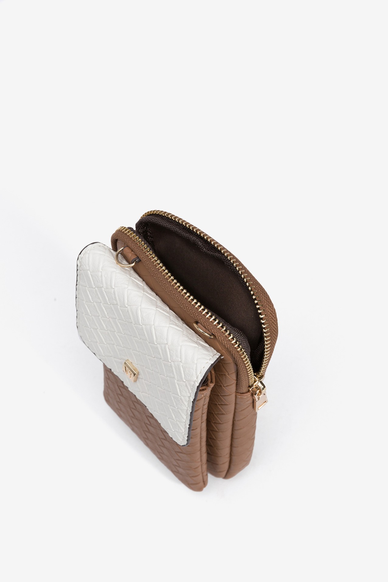 Bicolour Textured Mobile Bag
