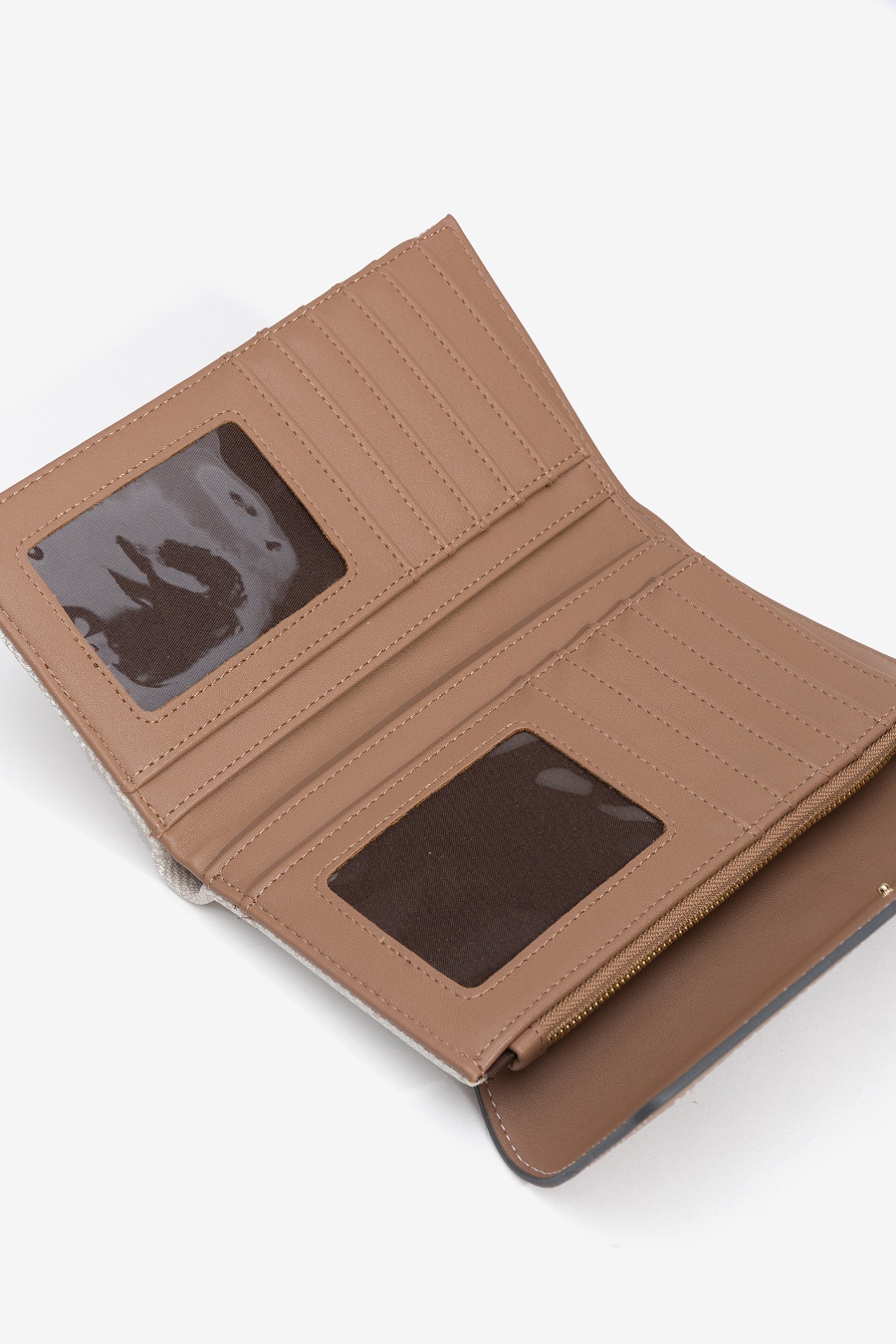 Bicolour Wallet with Flap