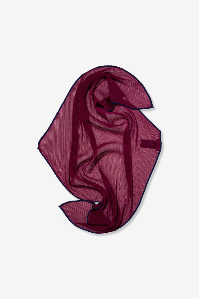 Bicolor Pleated Bandana Bicolor Pleated Bandana