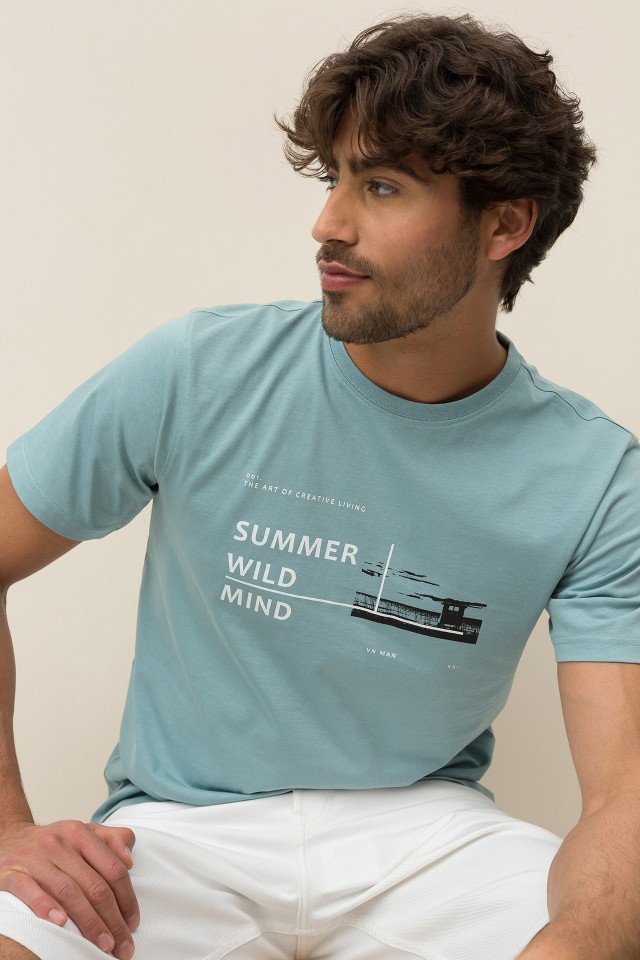 T-Shirt with Printed Message