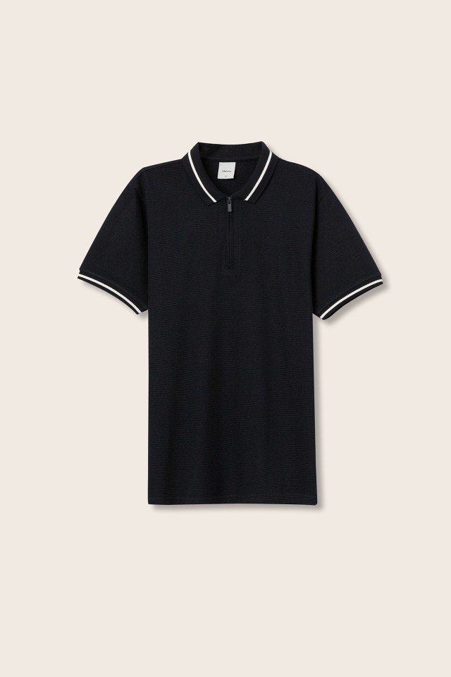 Polo Texturizada con Cierre Polo Texturizada con Cierre