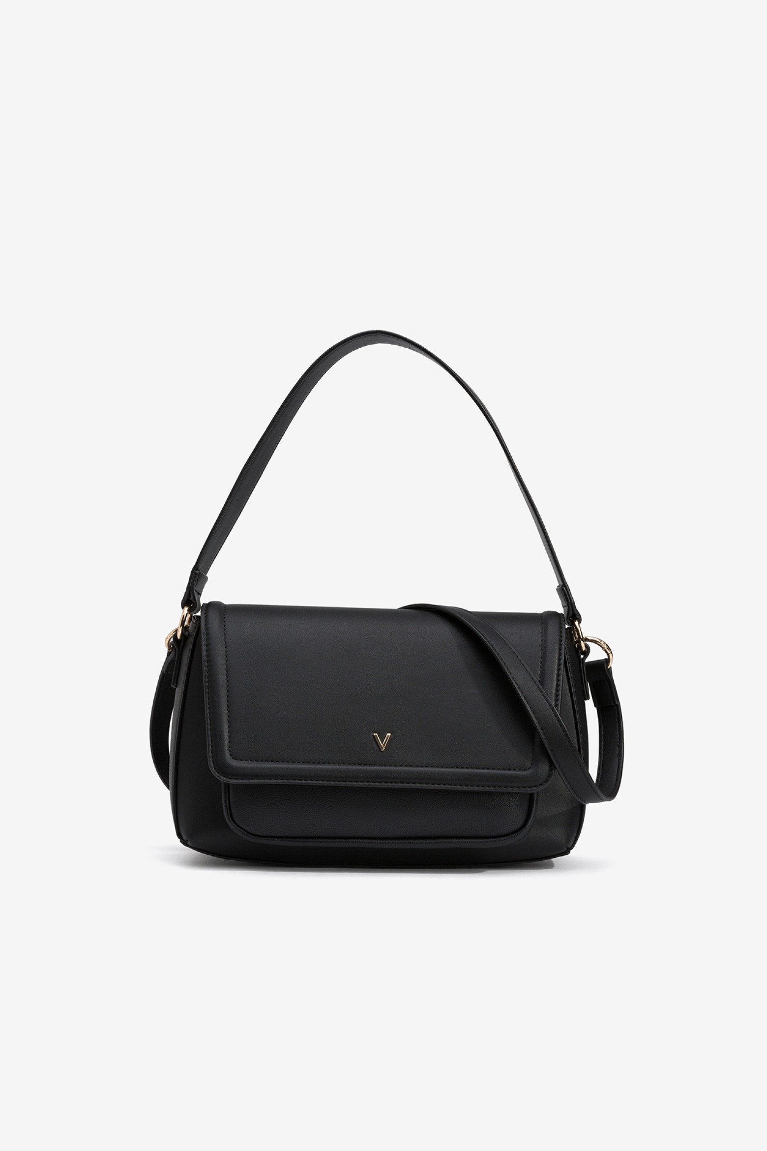 Faux Leather Bag with Flap