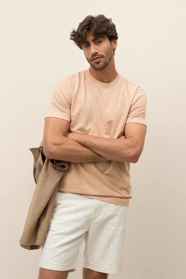 T-Shirt Malha com Linho