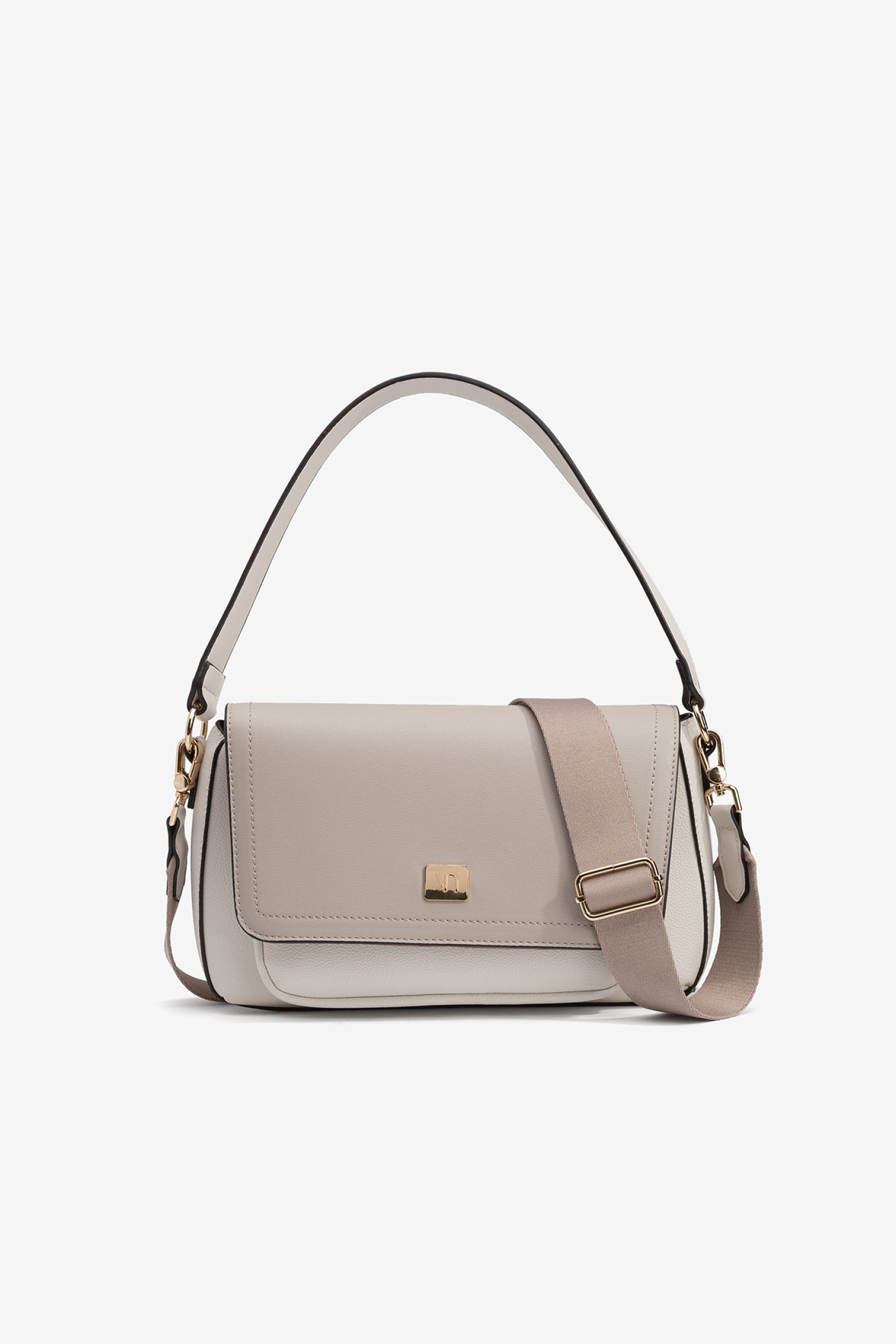 Bicolor Bag with Flap