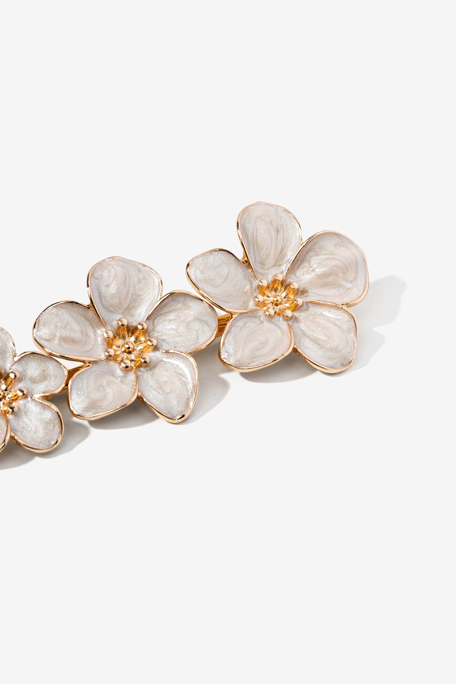 Hair Clip with Enamel Flowers
