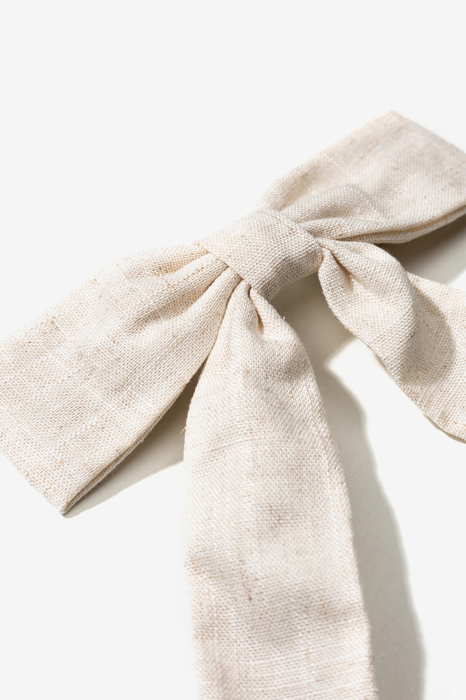 Linen Bow Hair Clip