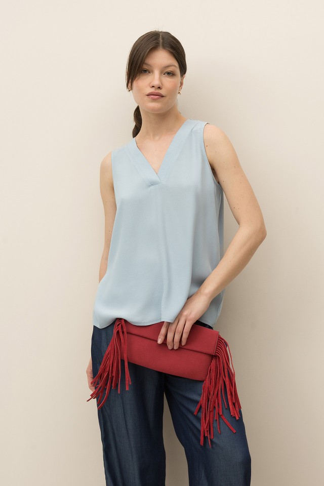 Blusa Fluda sem Mangas