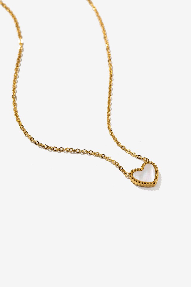 Collar de Acero con Colgante de Corazón Collar de Acero con Colgante de Corazón