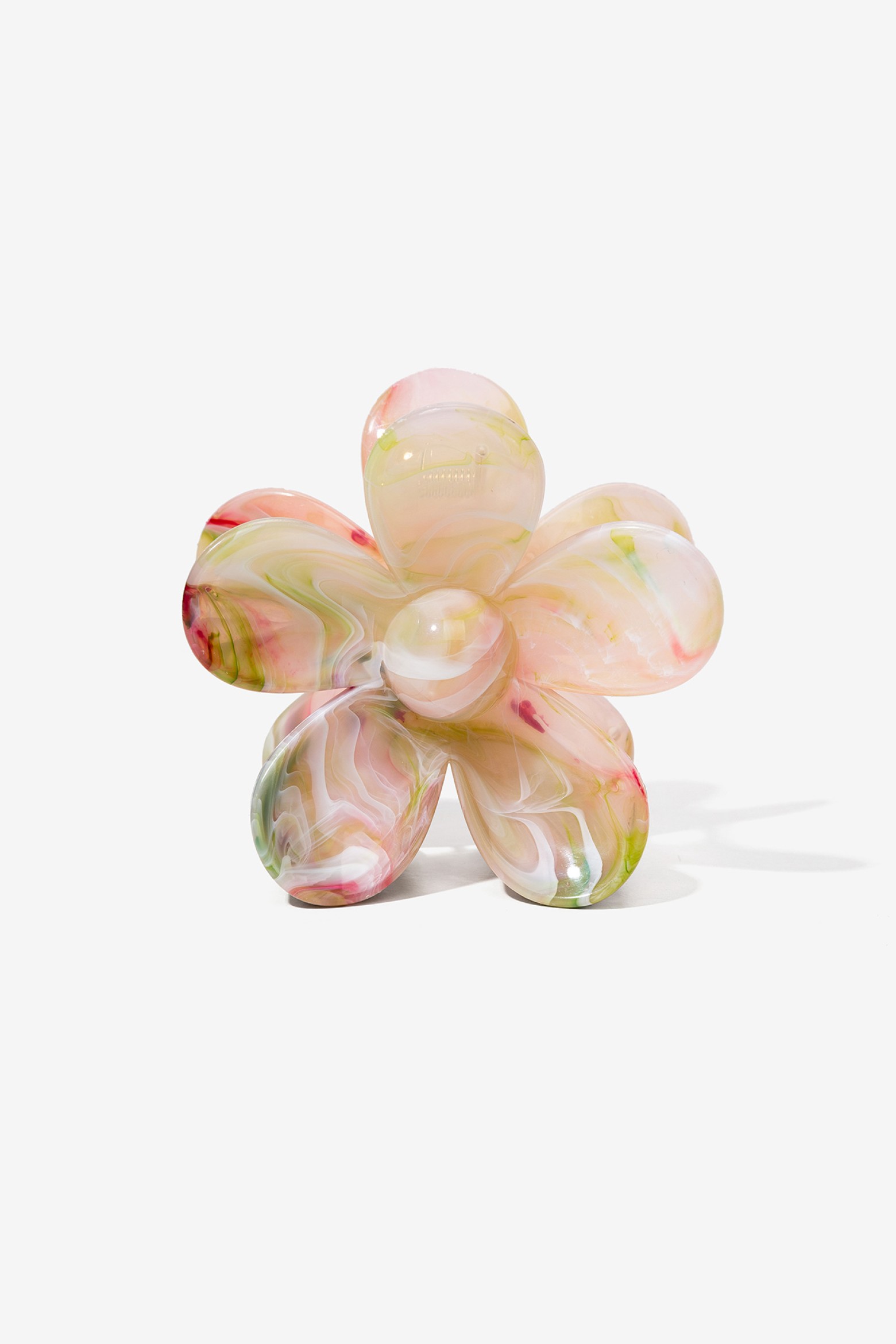 Marbled Acrylic Flower Hair Clip