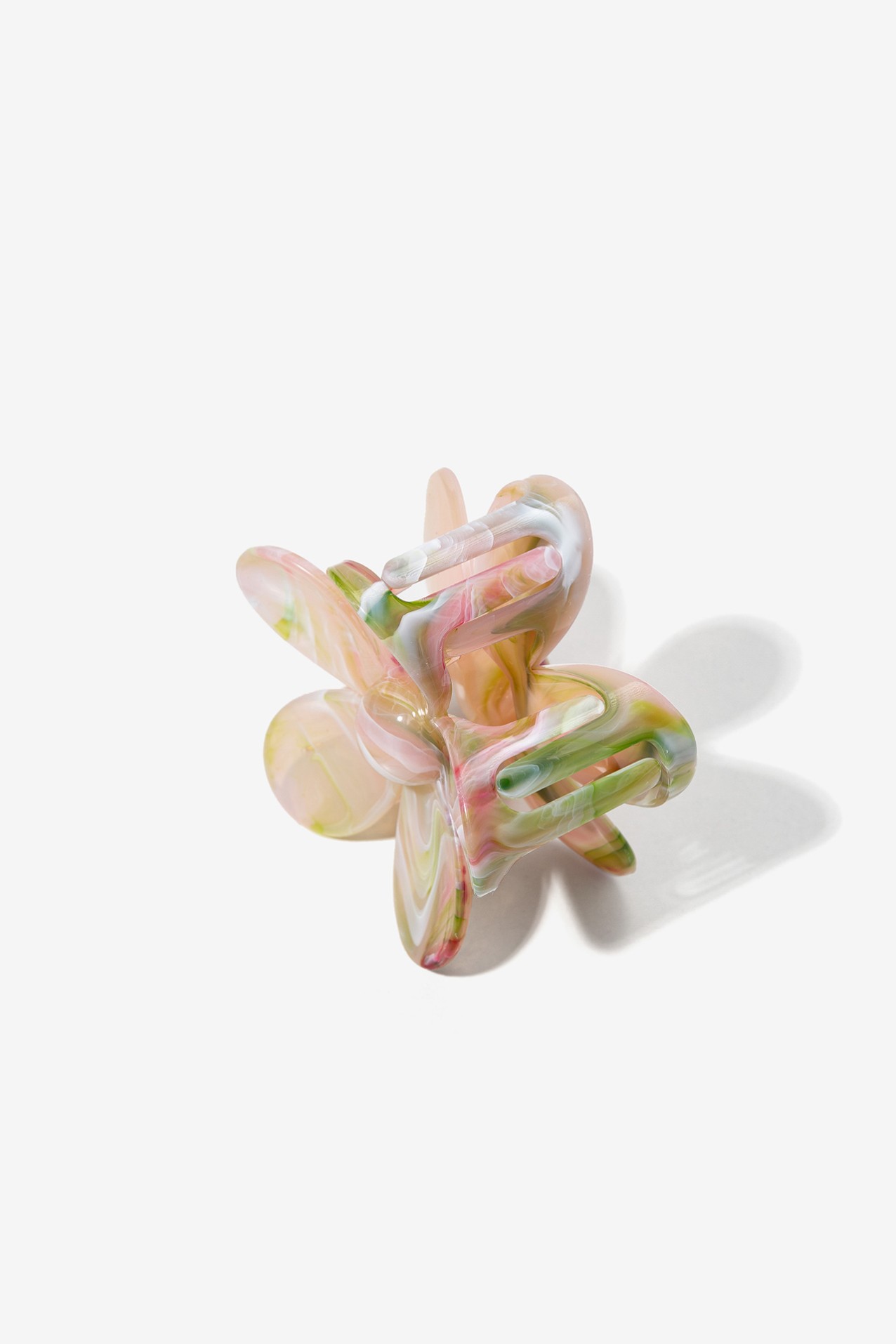 Marbled Acrylic Flower Hair Clip
