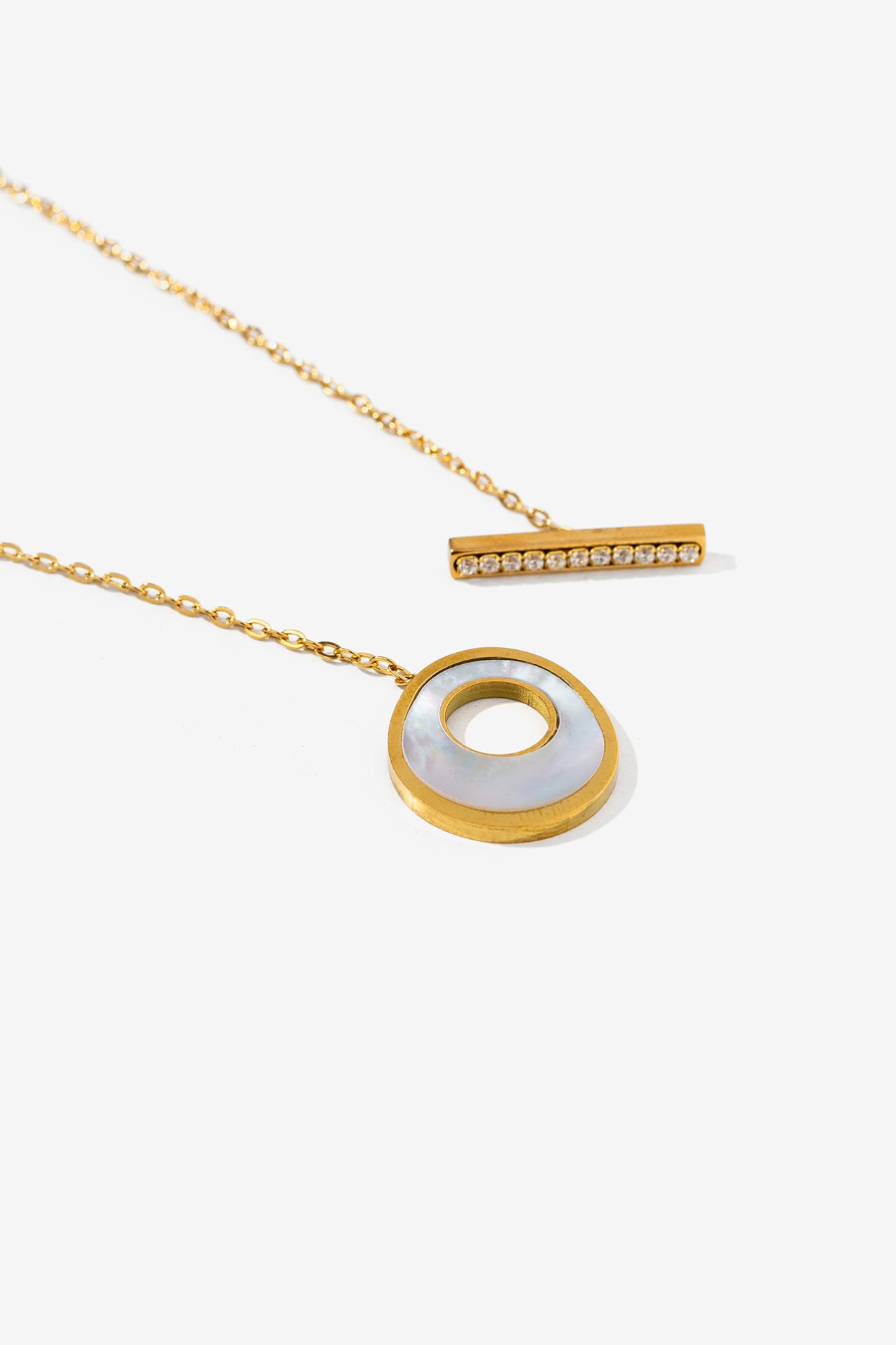 Colar de Ao com Madreprola