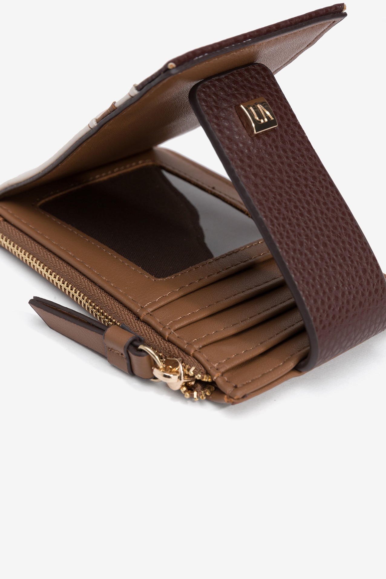 Tricolor Faux Leather Cardholder