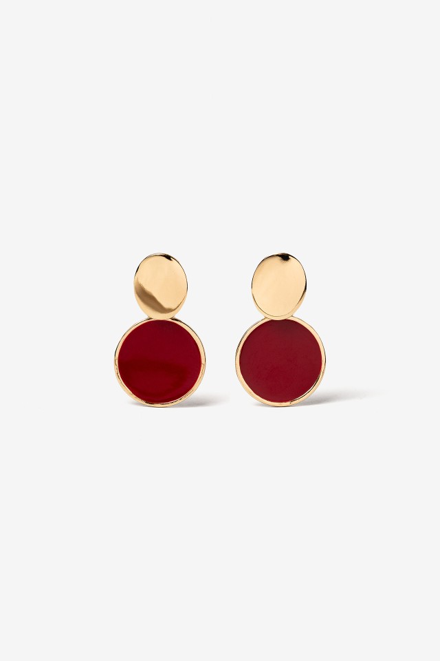 Pendientes con colgante esmaltado