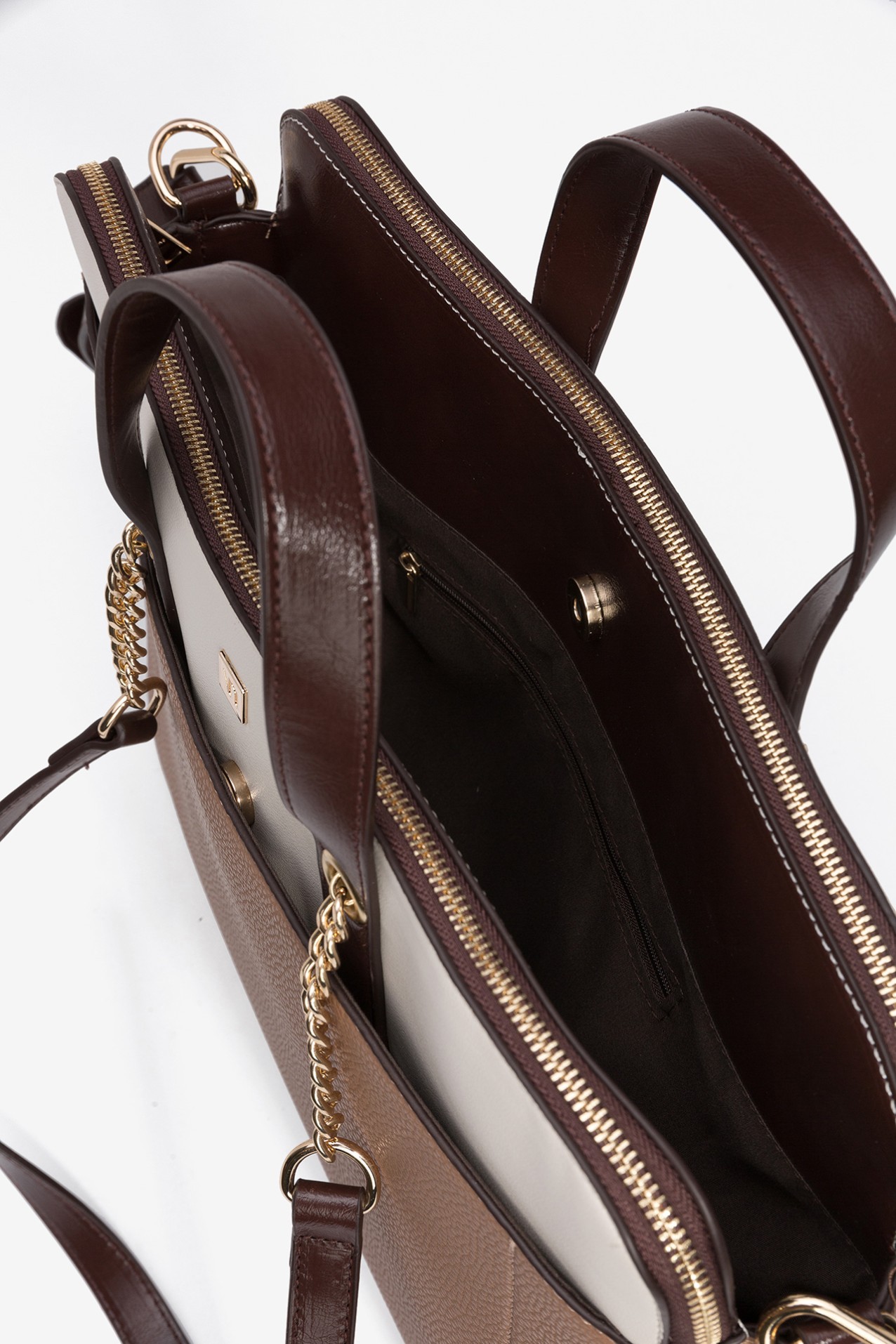 Bolso Office Efecto Piel Tricolor