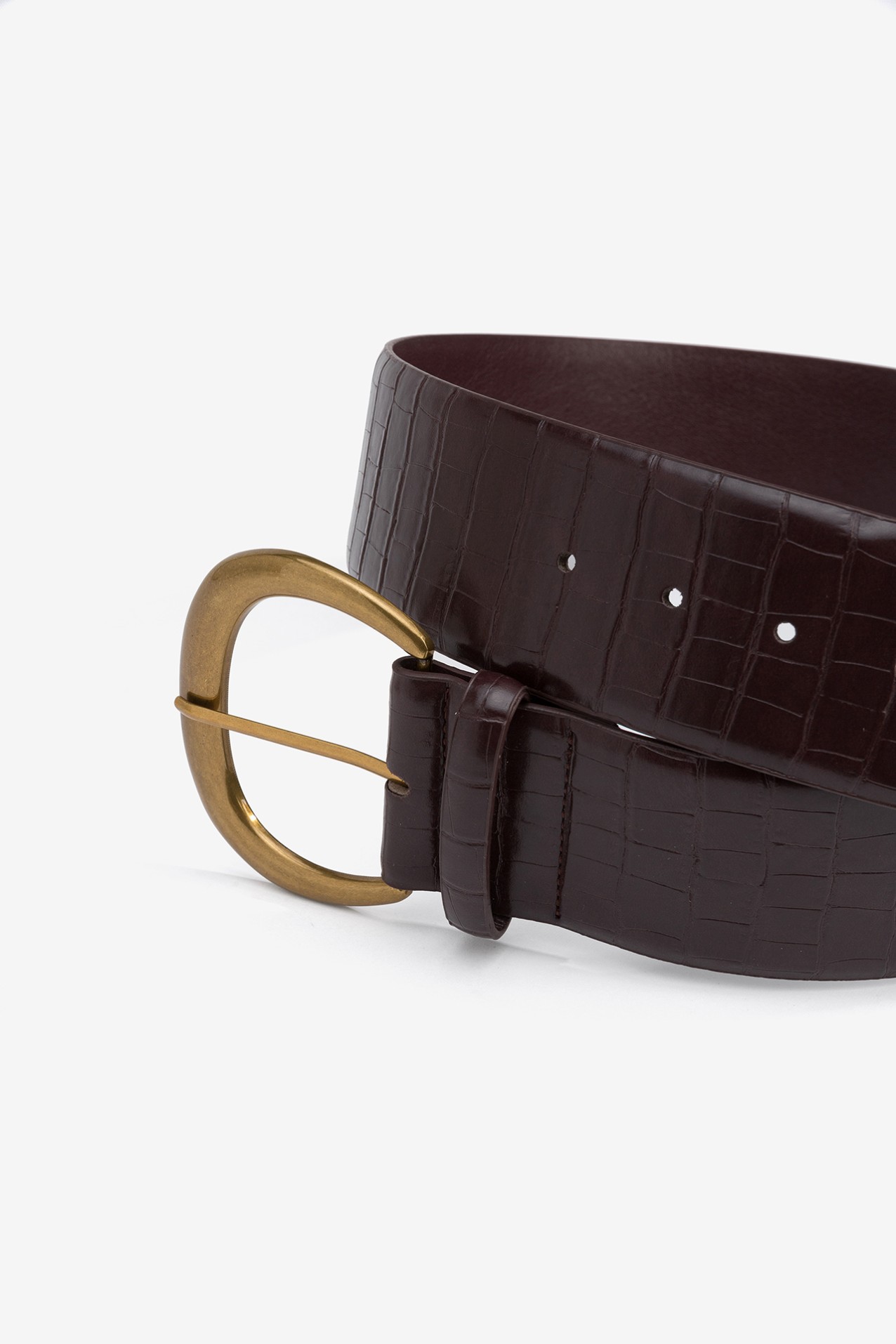 Cinto Largo Efeito Croco