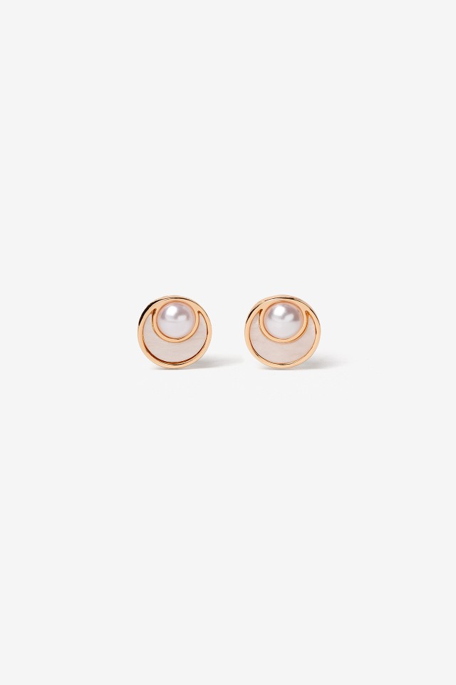 Pendientes Circulares con Efecto Perla