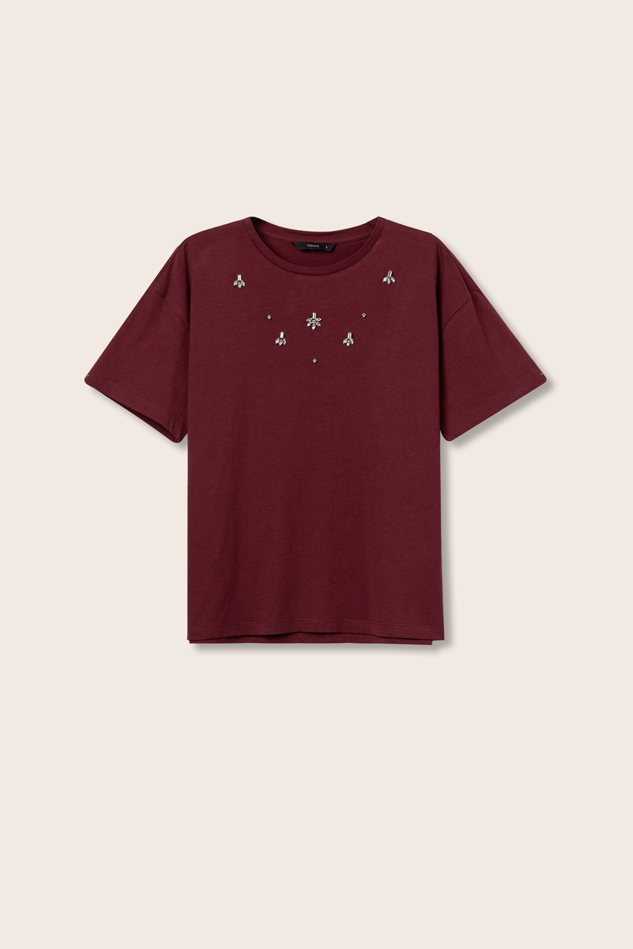 T-Shirt Relaxed com Joias