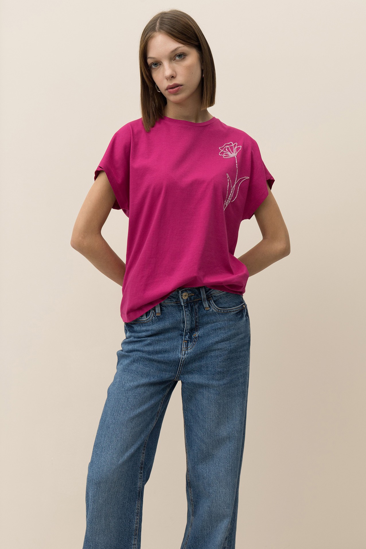 T-shirt Relaxed Rosa