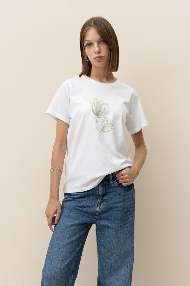 T-shirt Estampado Floral