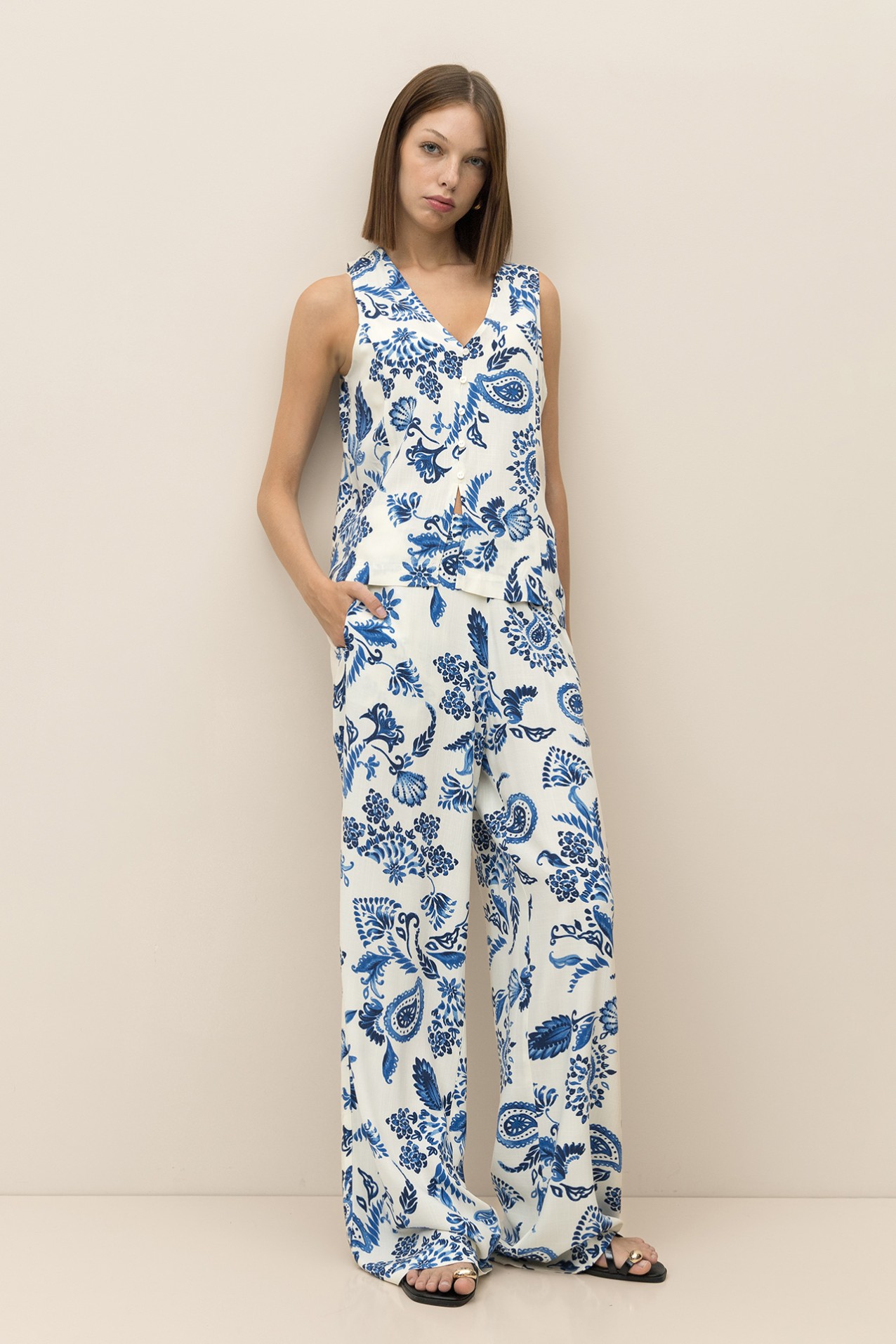 Calas Wide Leg Estampada