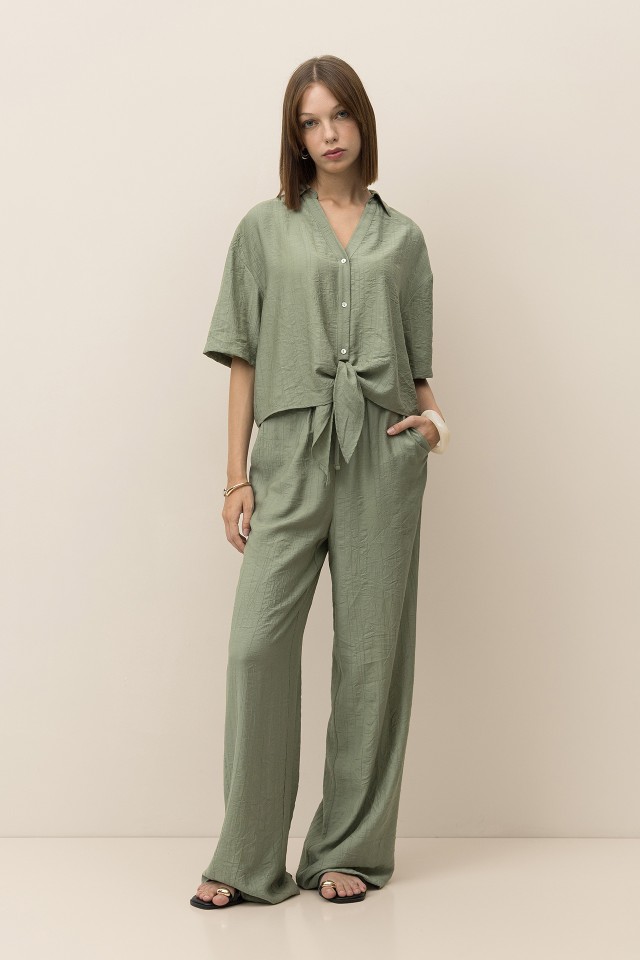 Calas Wide-leg Wrinkled