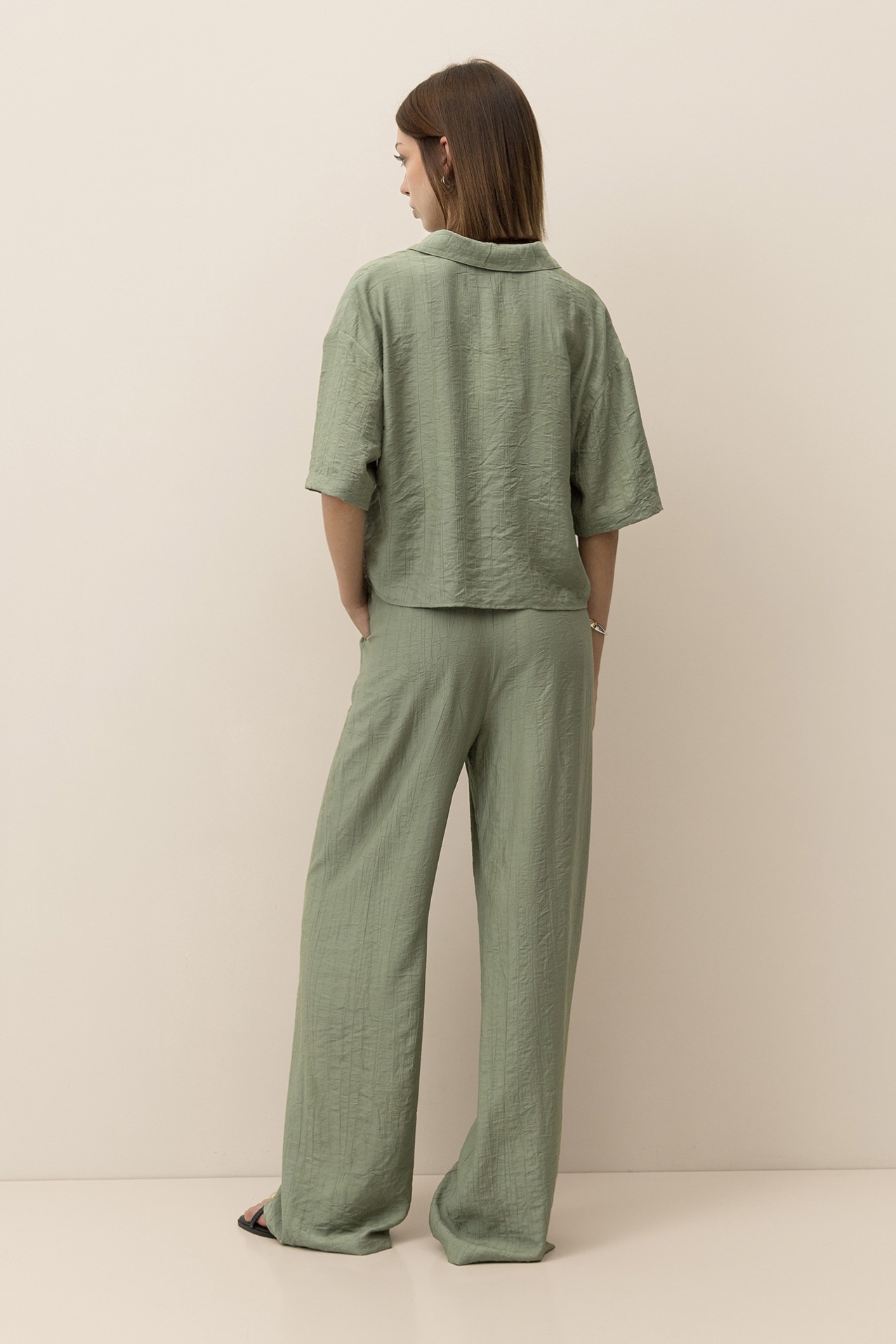 Calas Wide-leg Wrinkled