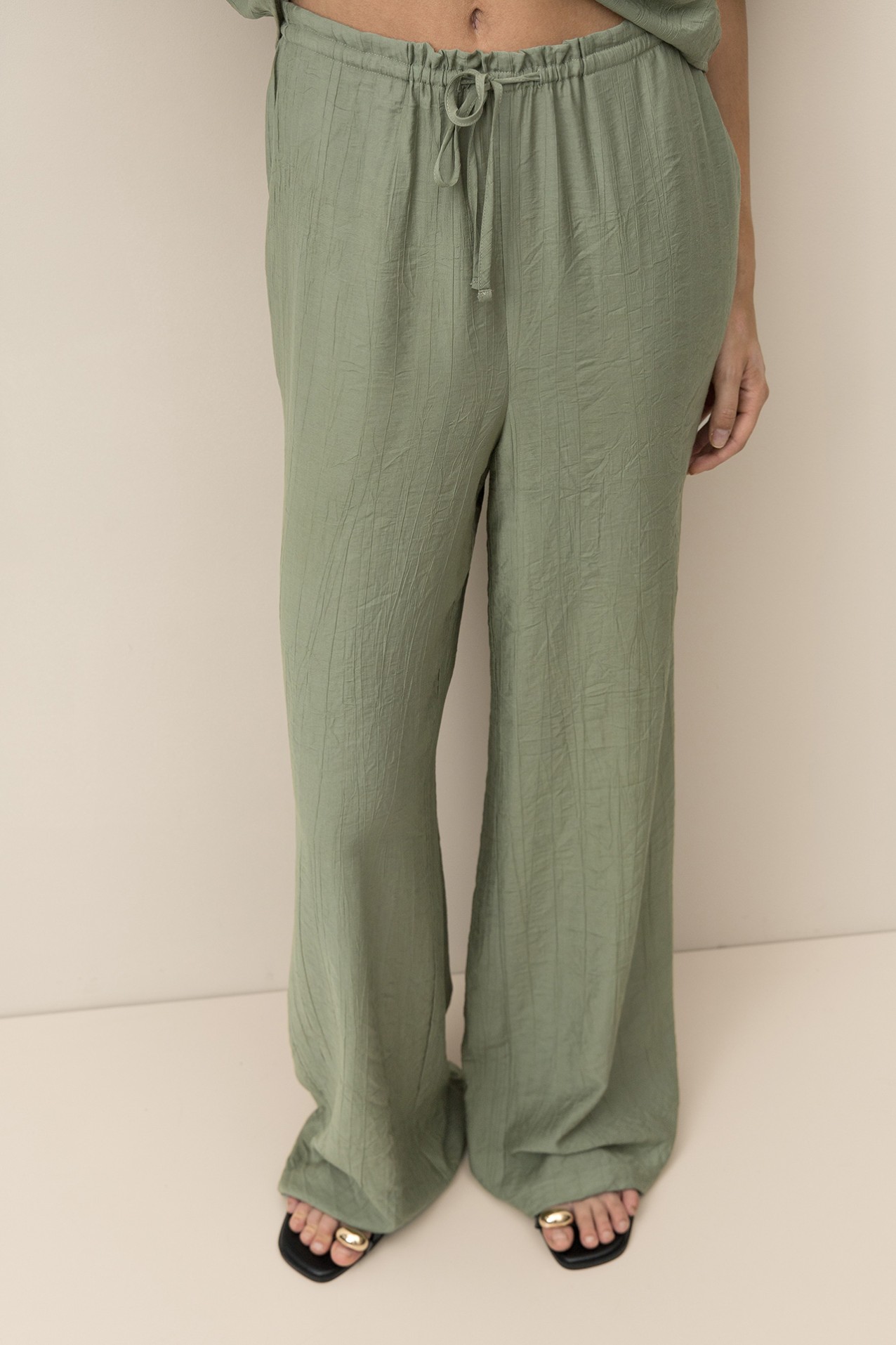 Calas Wide-leg Wrinkled