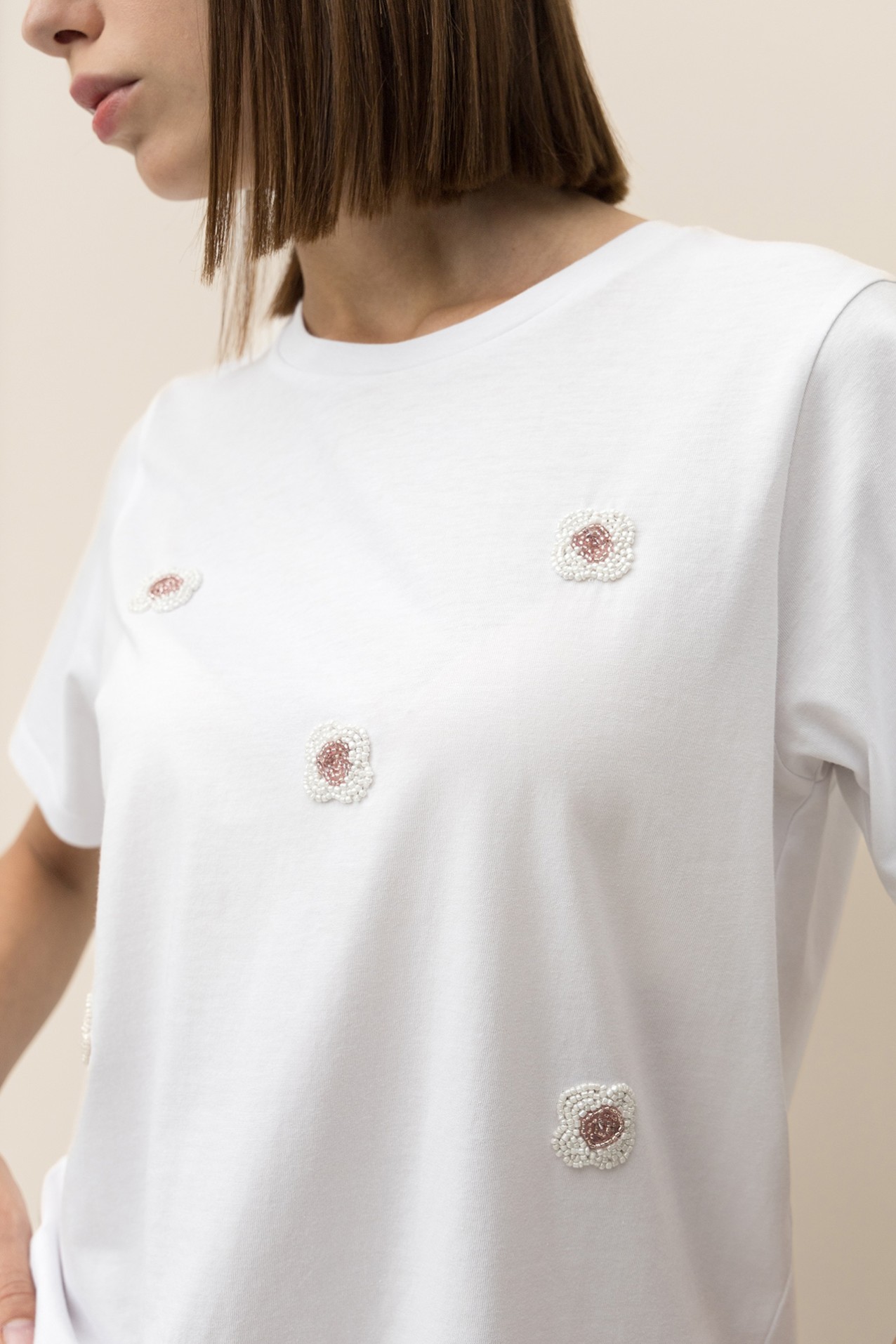 T-Shirt Flores de Missanga