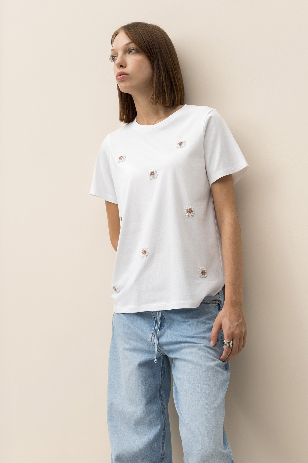 T-Shirt Flores de Missanga