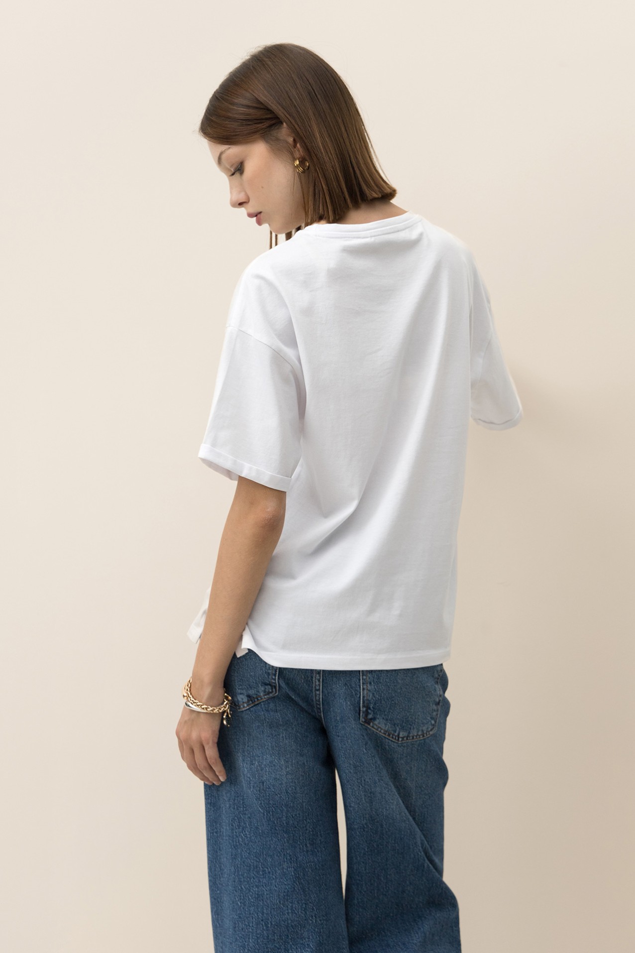 T-Shirt Relaxed Estampado Metlico