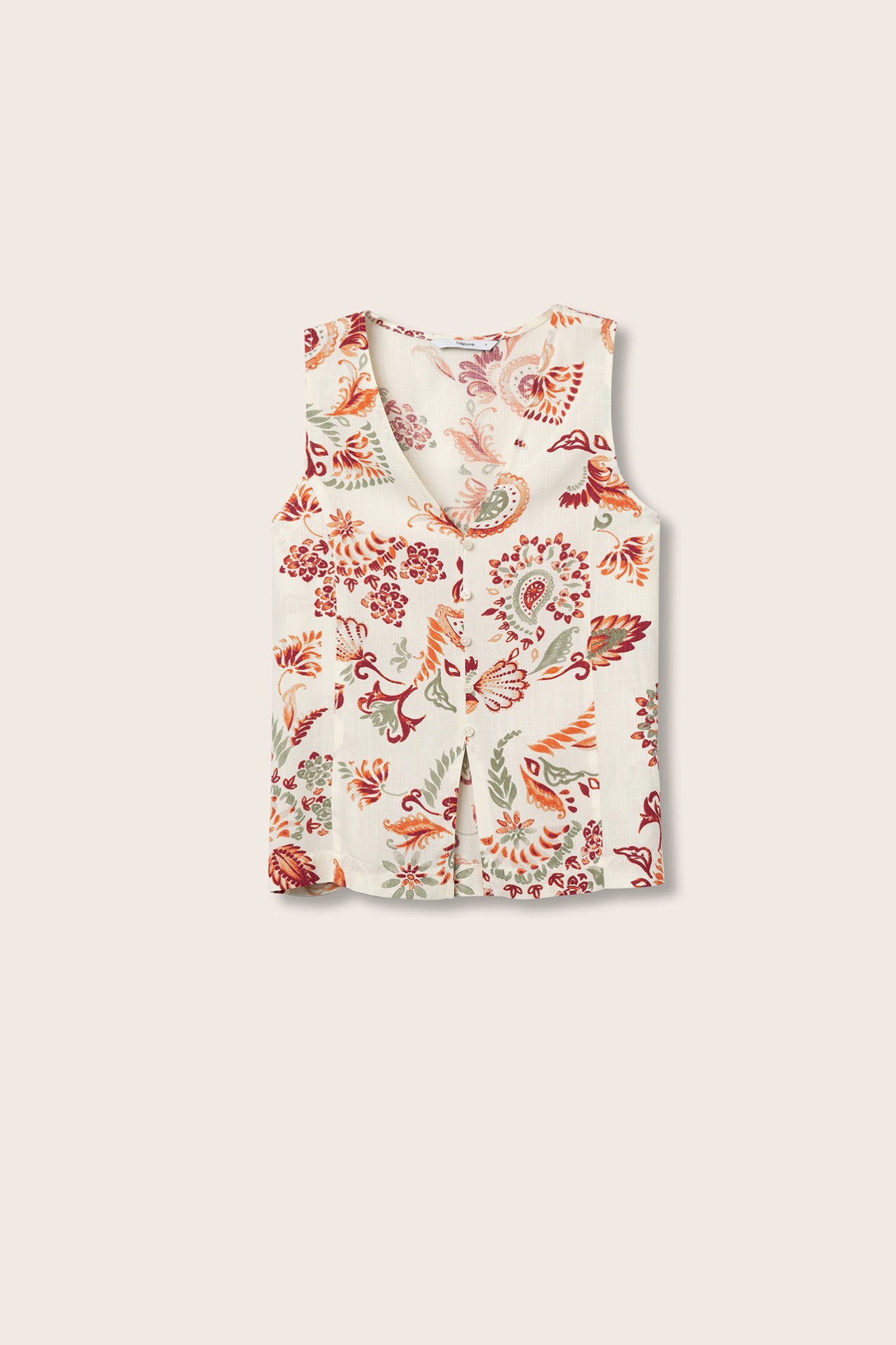 Blusa Colete Estampada