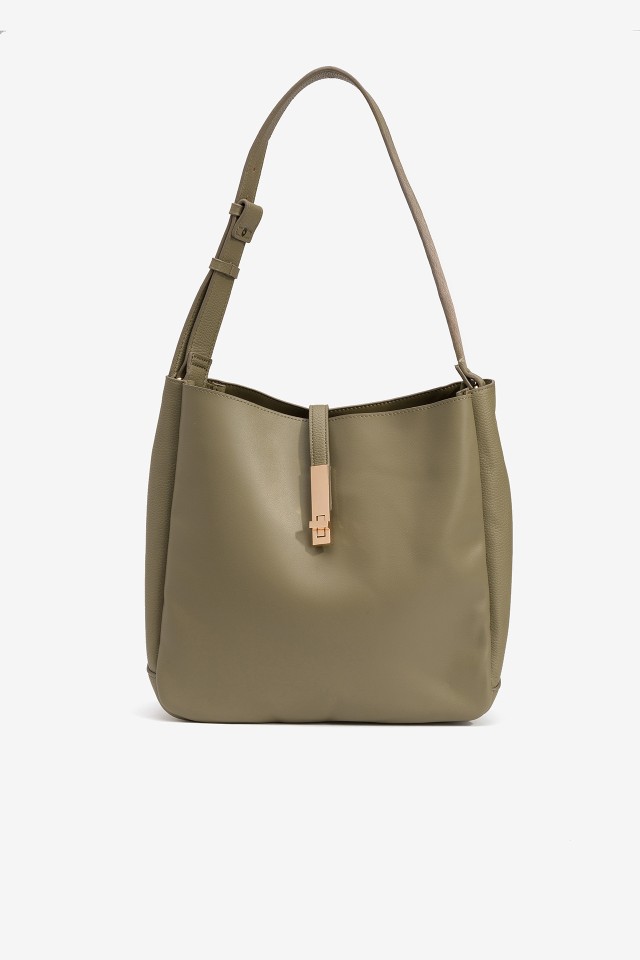Faux Leather Shoulder Bag