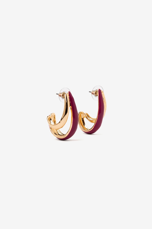 Pendientes Curvos Esmaltados