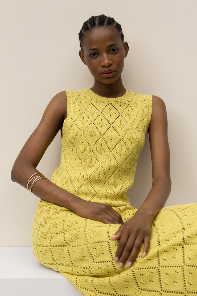 Vestido Midi Tricotado