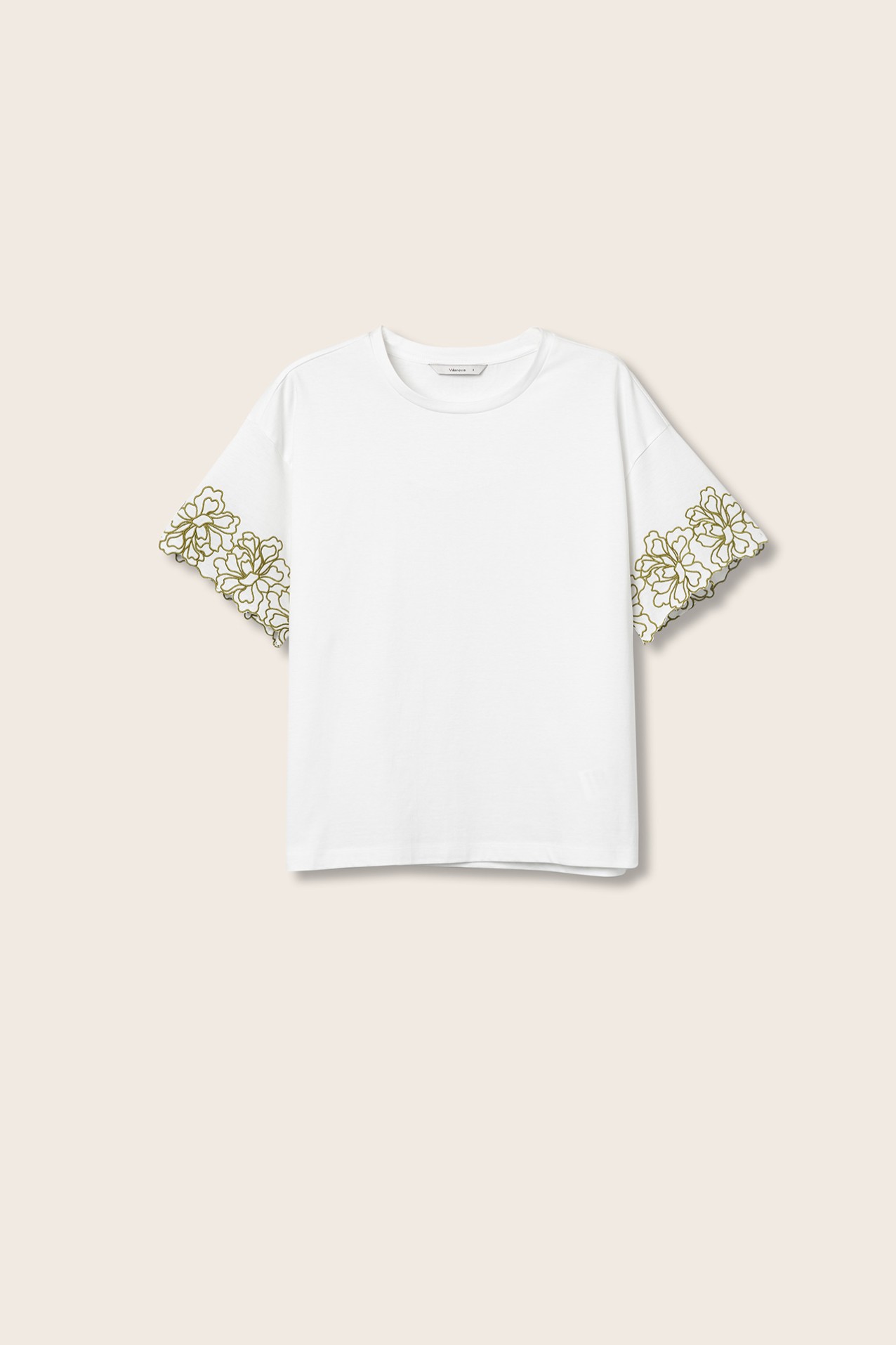 T-shirt Relaxed Bordado Floral