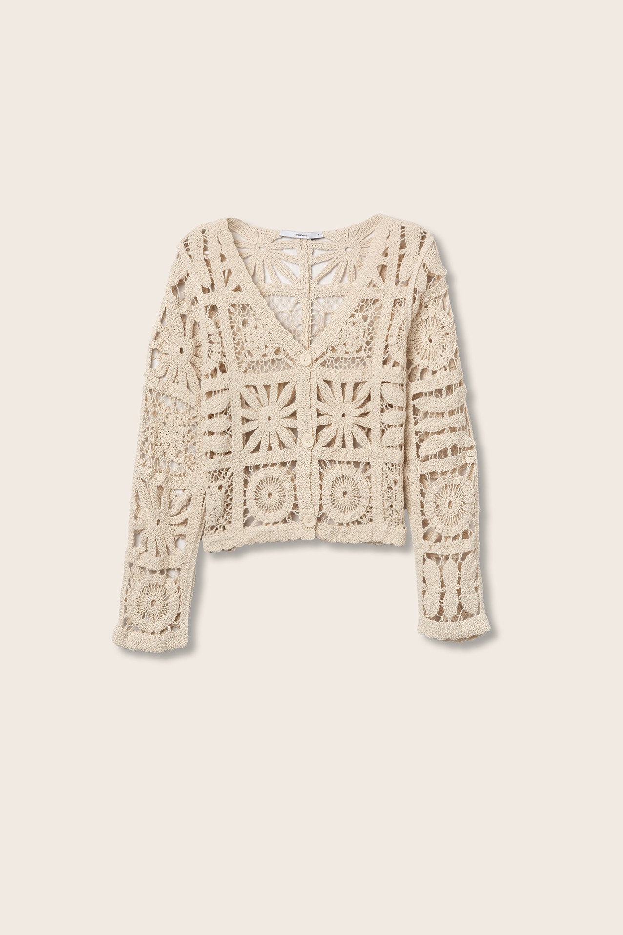 Cardigan Crochet Malha Aberta