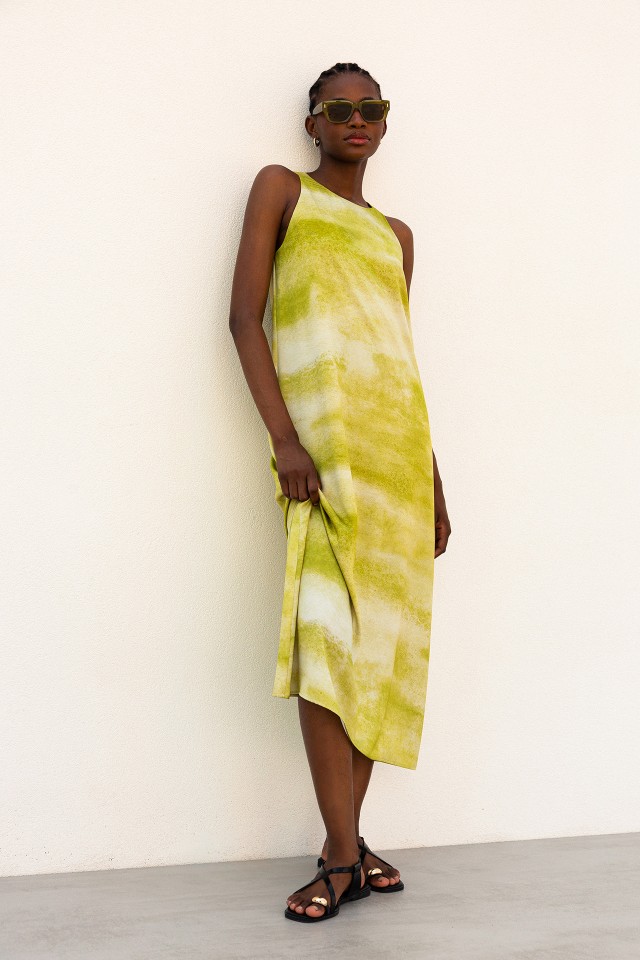 Vestido Midi Acetinado
