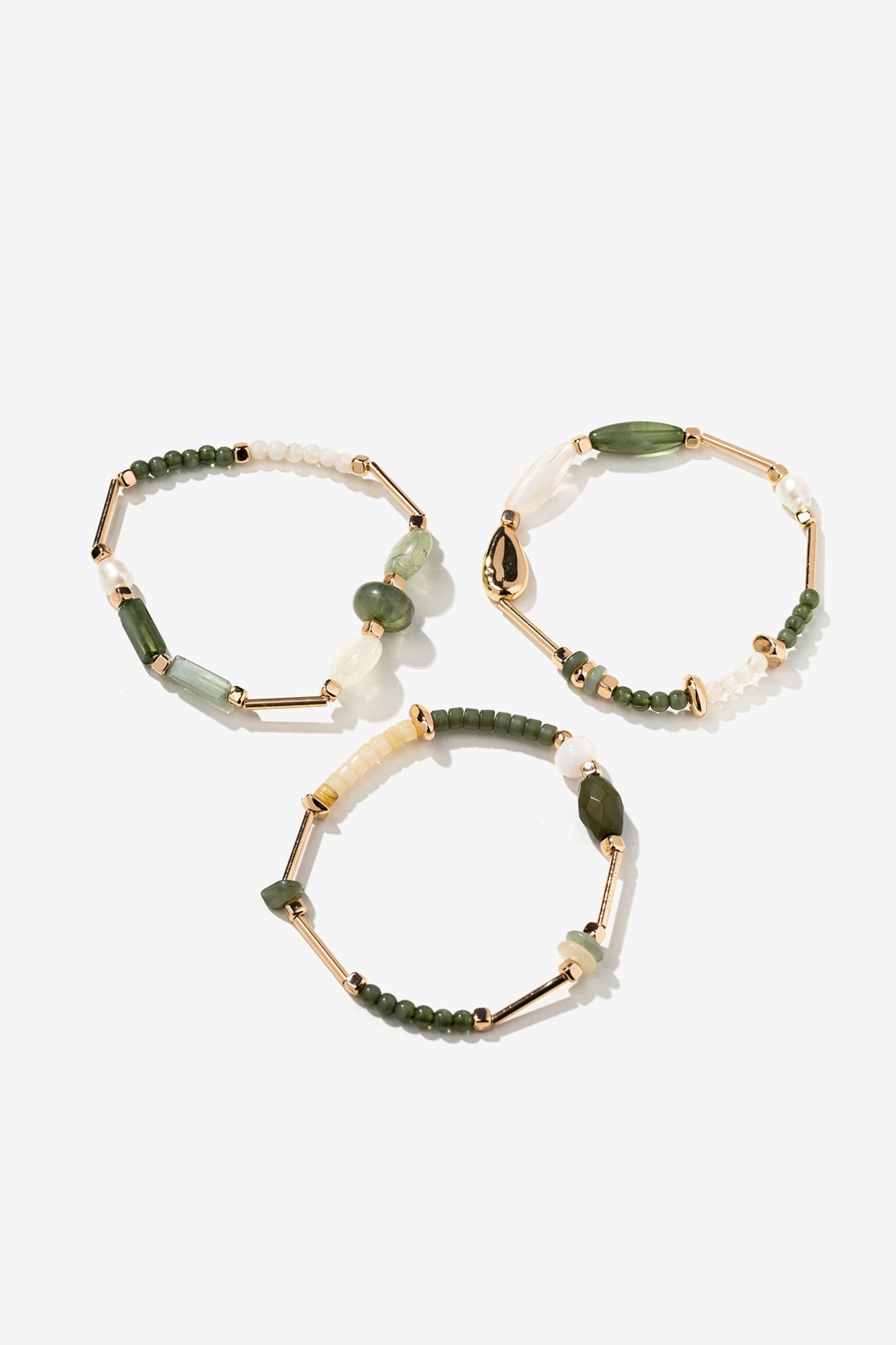 Set Pulseiras de Missangas Acrlicas