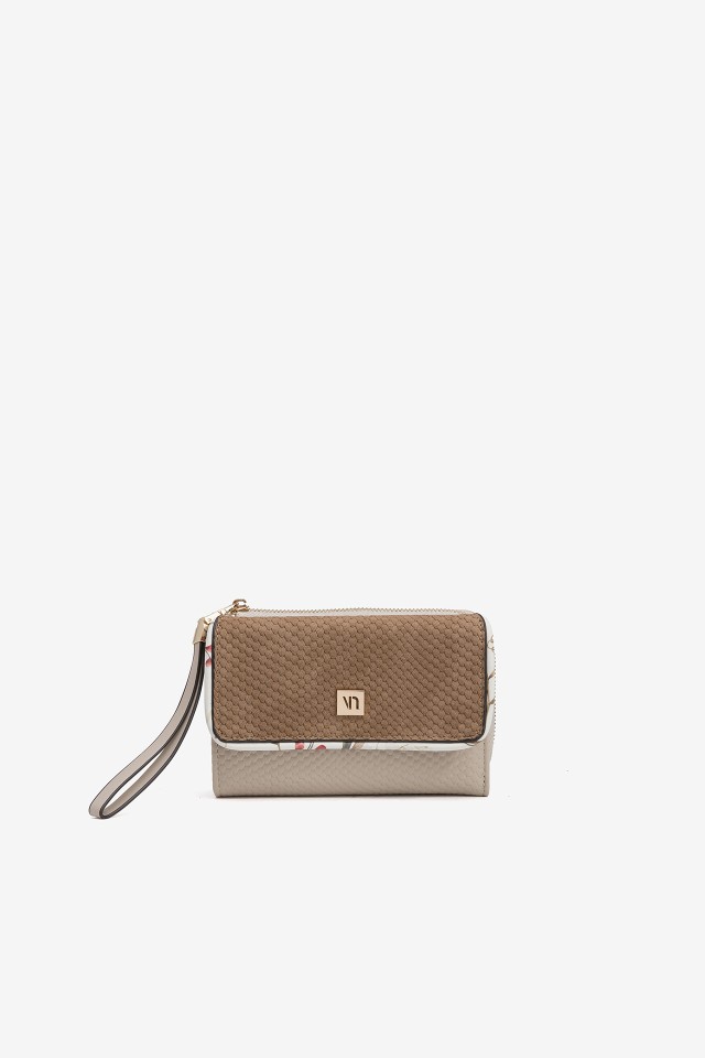 Monedero texturizado bicolor