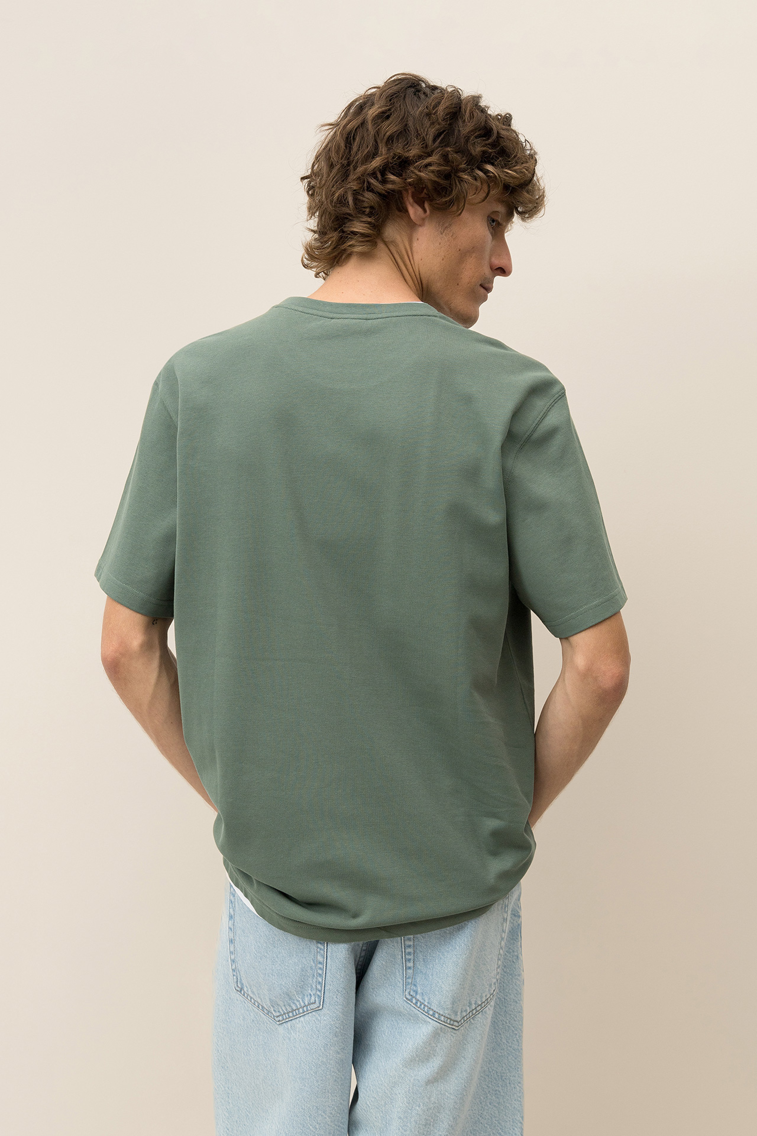 T-shirt de Malha Piquet Combinada