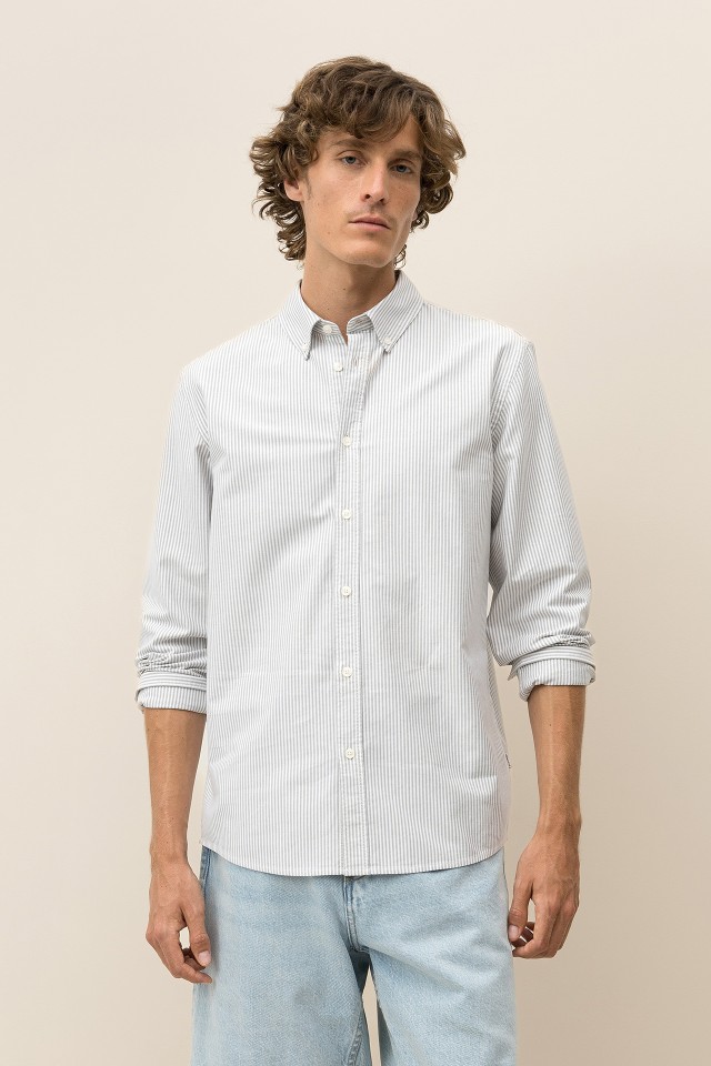 Camisa de Algodón a Rayas Camisa de Algodón a Rayas