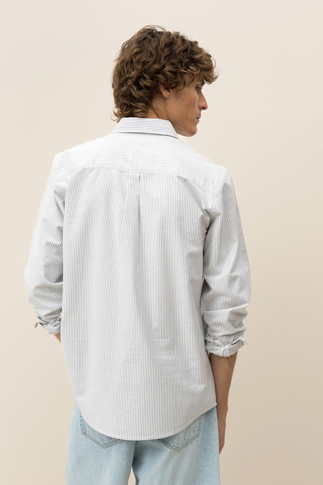 Camisa de Algodón a Rayas Camisa de Algodón a Rayas