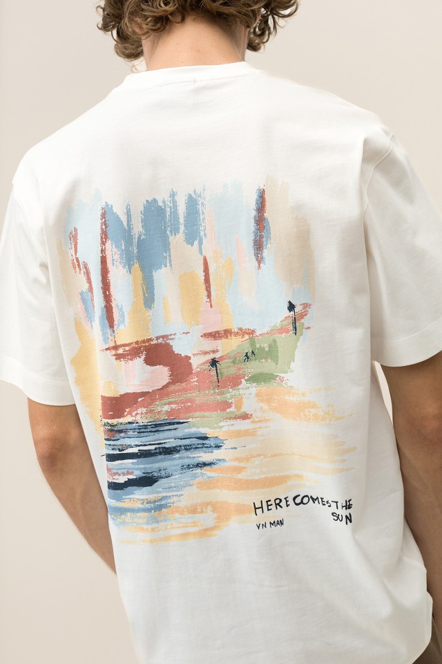 Regular Fit T-shirt with Paint Print