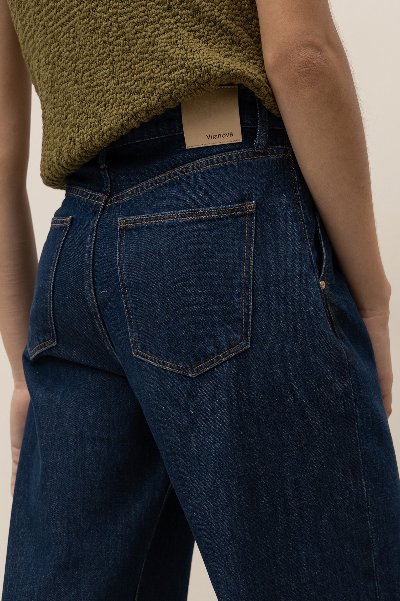 Jeans Wide Leg com Pregas