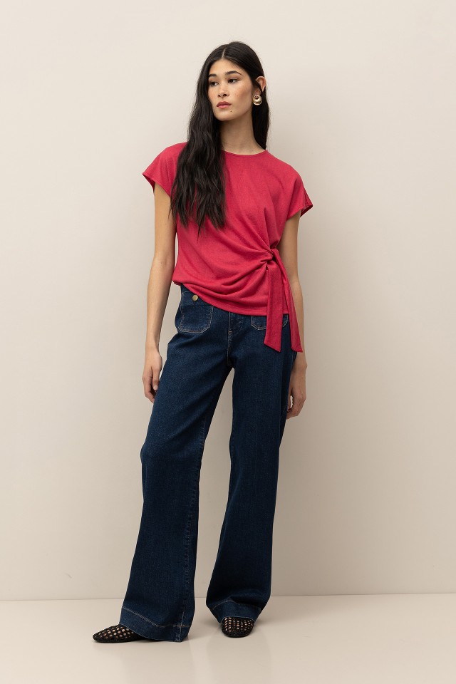 Wide-Leg Jeans with Pockets