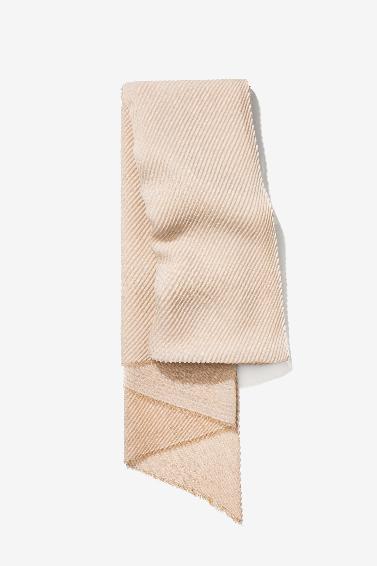 Pleated Scarf with Metallic Thread