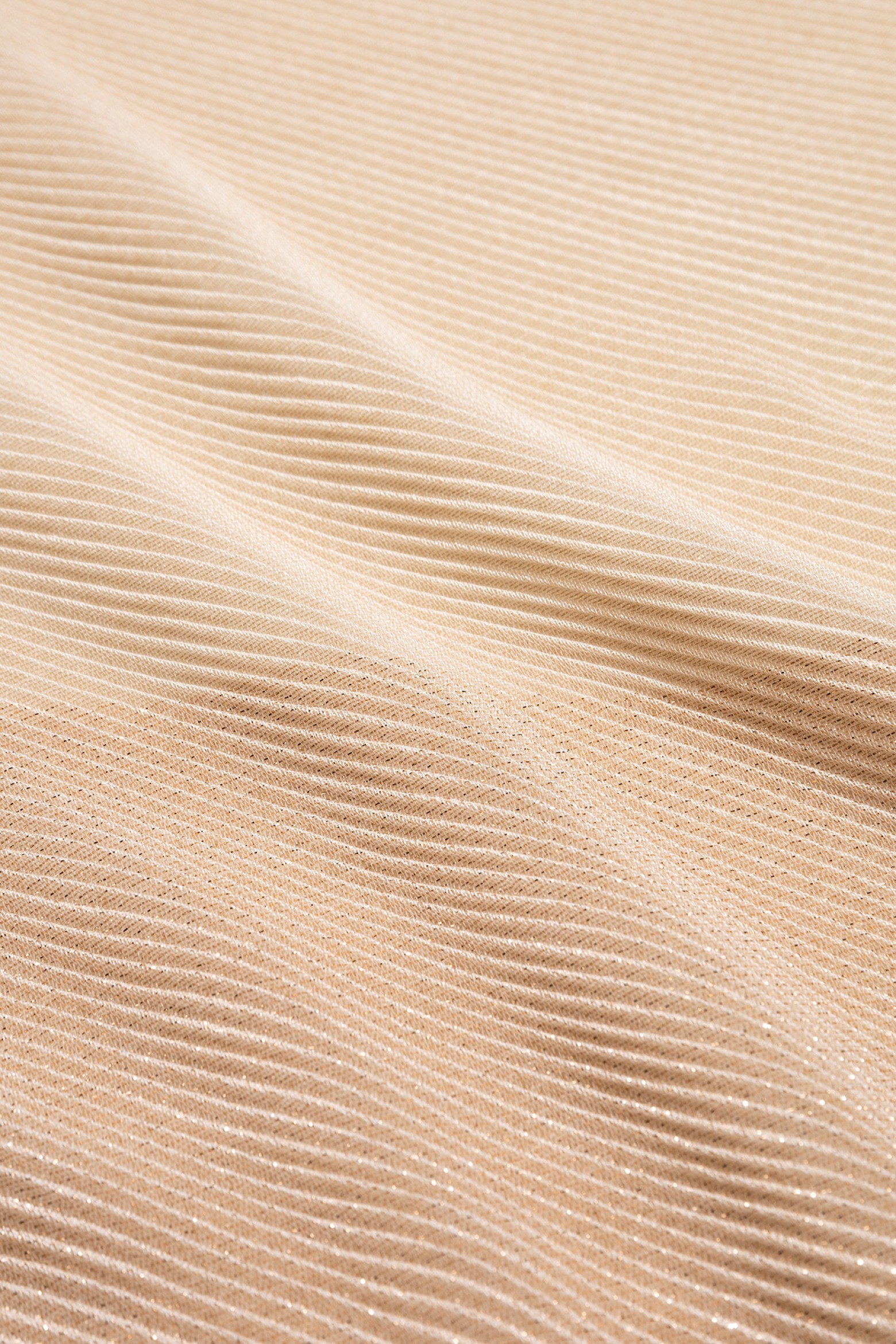Pleated Scarf with Metallic Thread