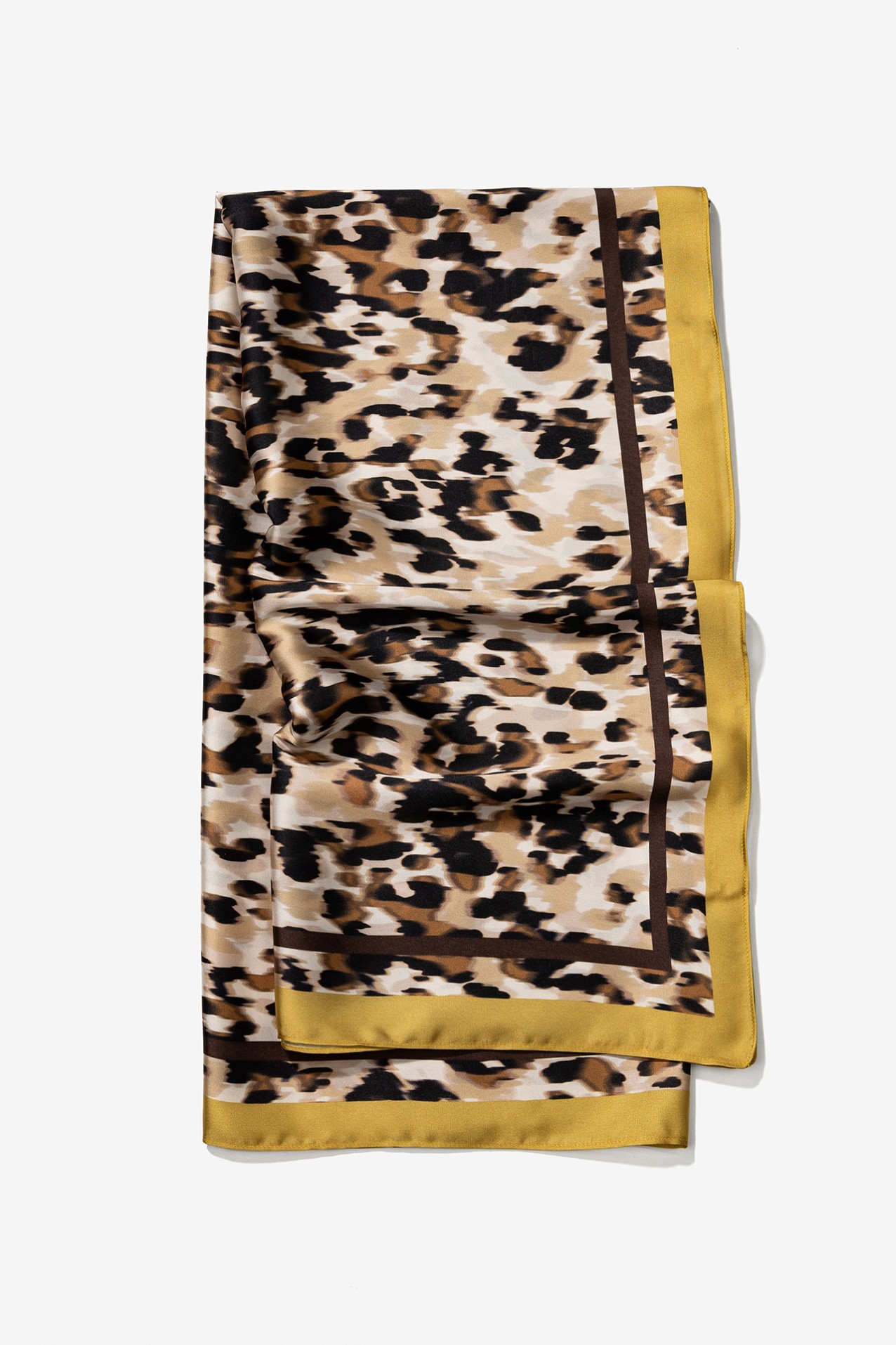 Animal Print Satin Scarf