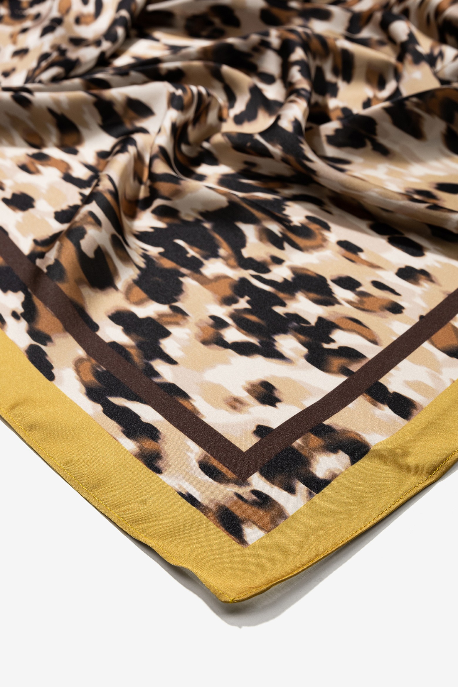 Animal Print Satin Scarf