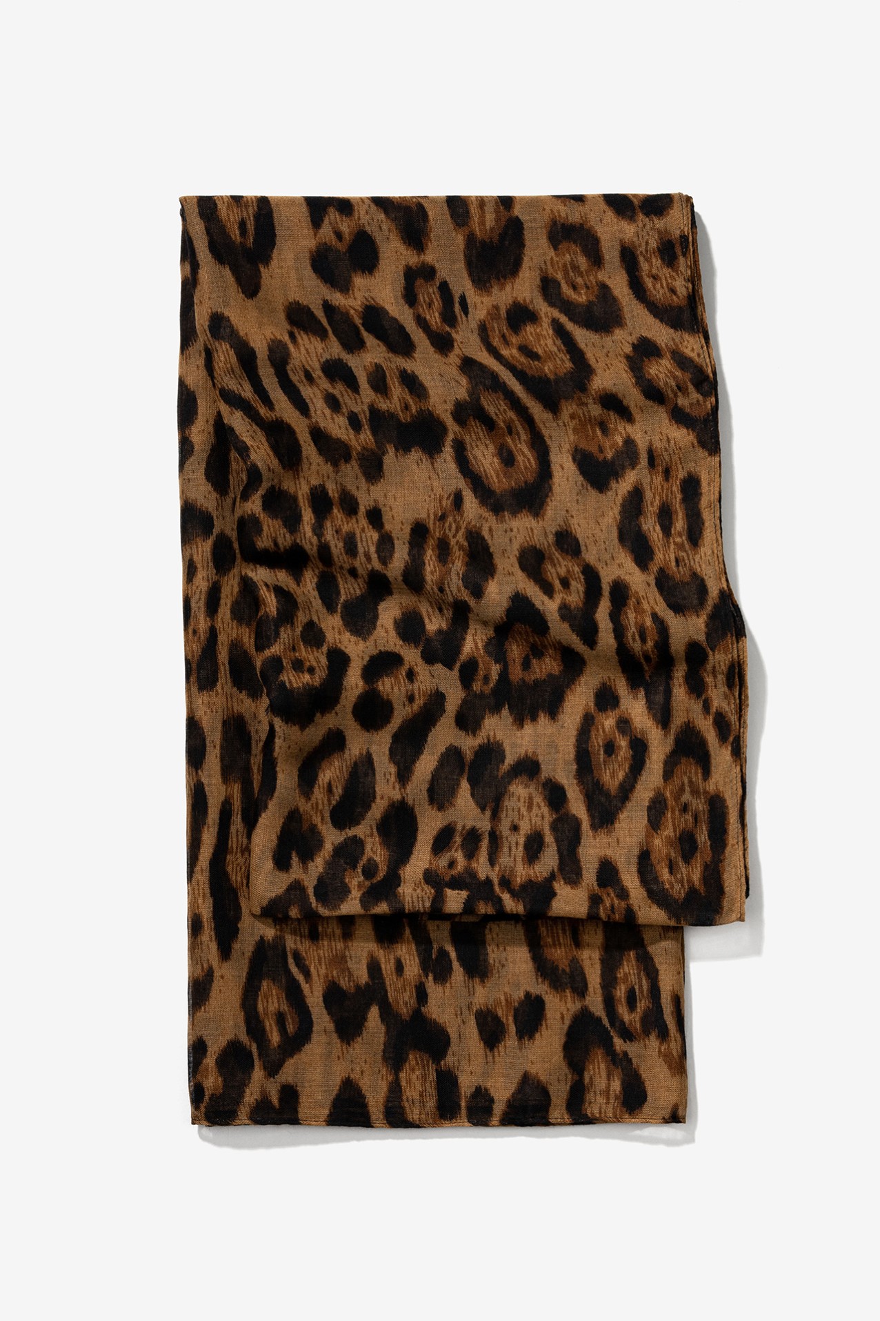 Rectangular Scarf with Animal Print